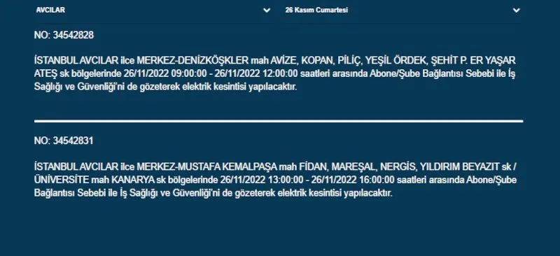 İstanbullular dikkat! Hafta sonu 22 ilçede elektrik kesintisi 33